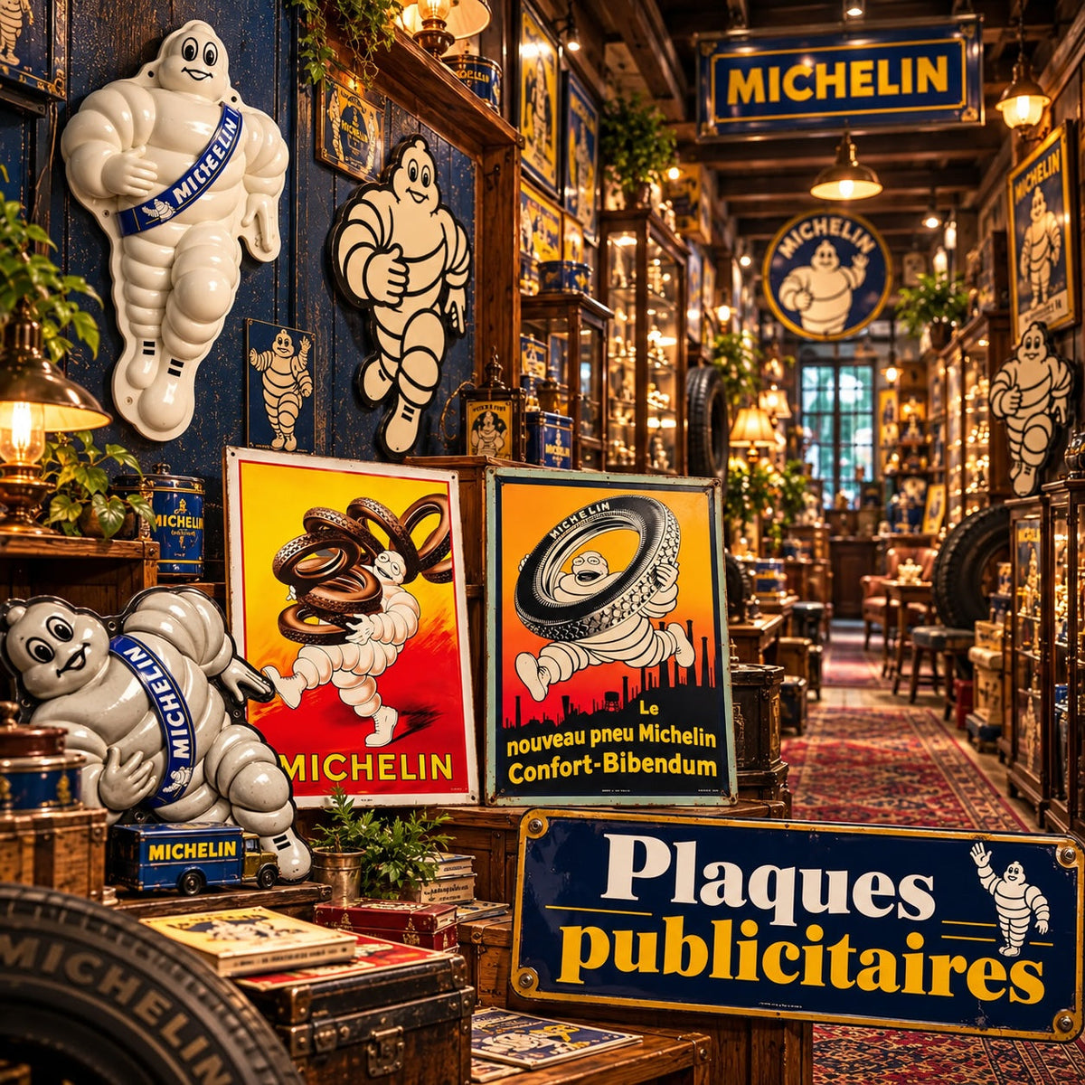 Plaques publicitaires Michelin & Bibendum de collection
