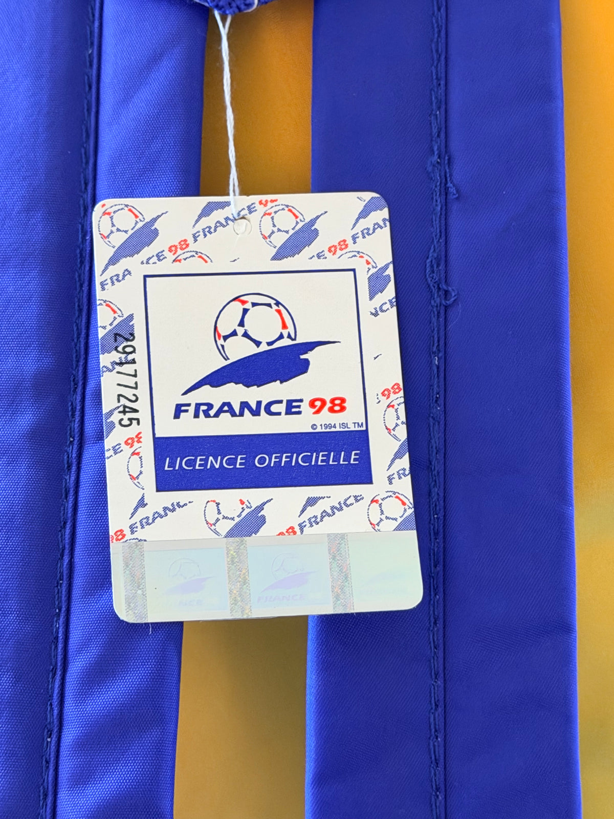 Étiquette d’origine France 98 avec mention Licence Officielle sur sac MICHELIN Bibendum neuf