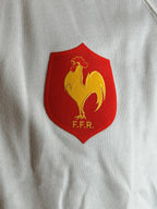 Détail écusson officiel FFR coq maillot XV de France Rugby Nike 2007