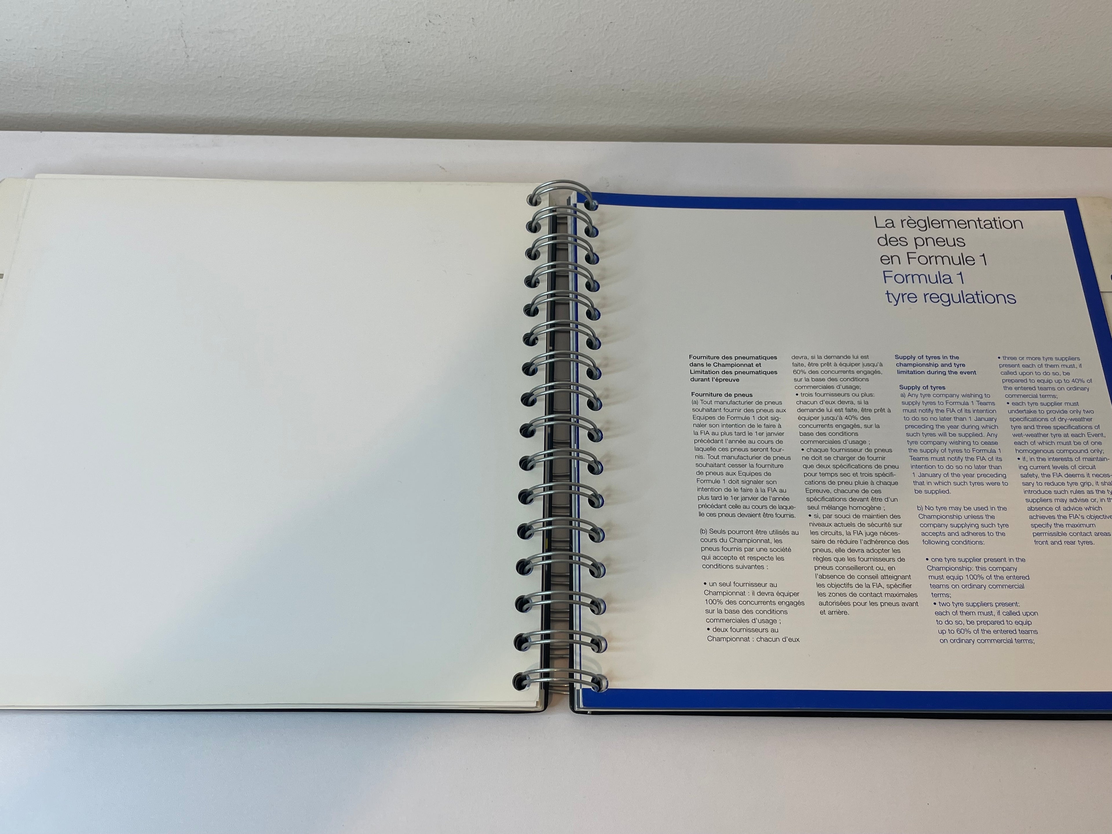Livre de presse MICHELIN F1