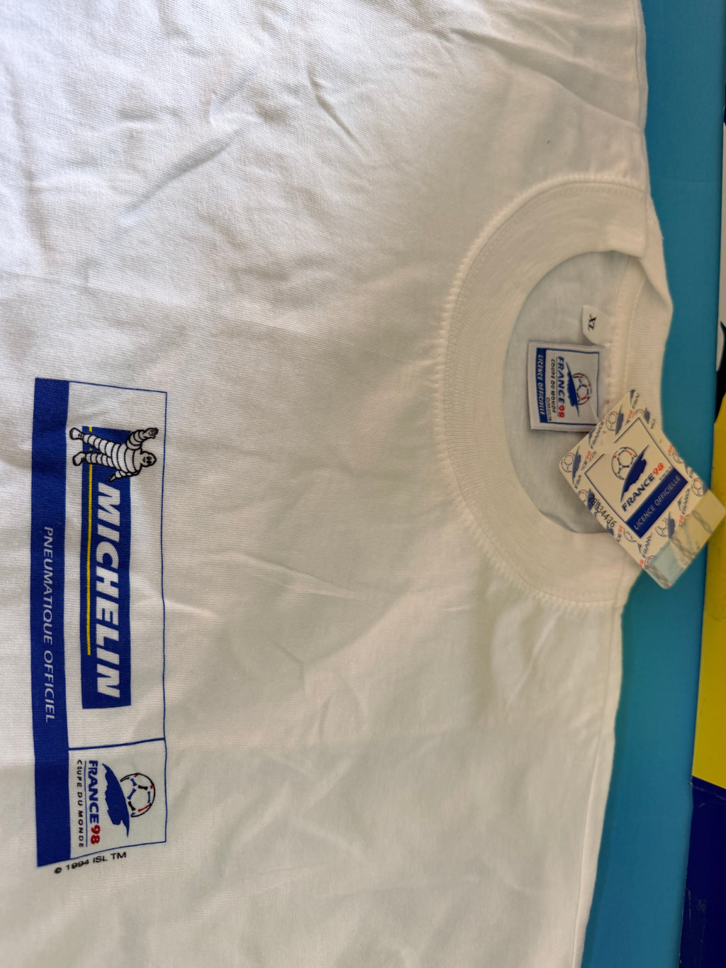 T-shirt MICHELIN FRANCE 98 neuf avec étiquettes d'origine sous blister