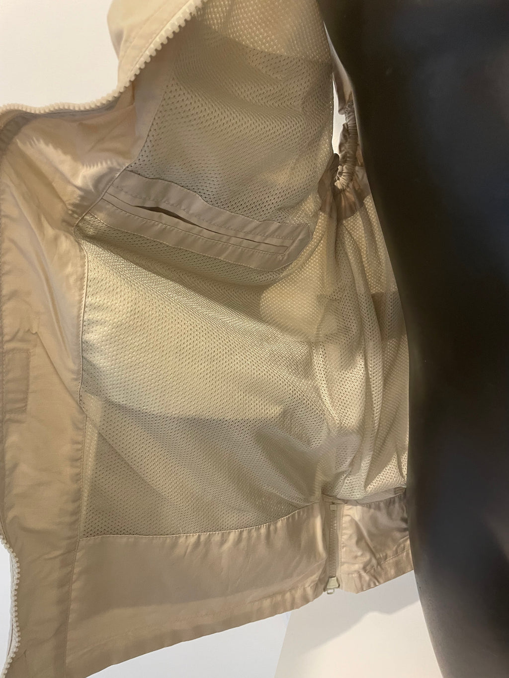 Détail col et finition gilet MICHELIN Gordon Forest vintage neuf