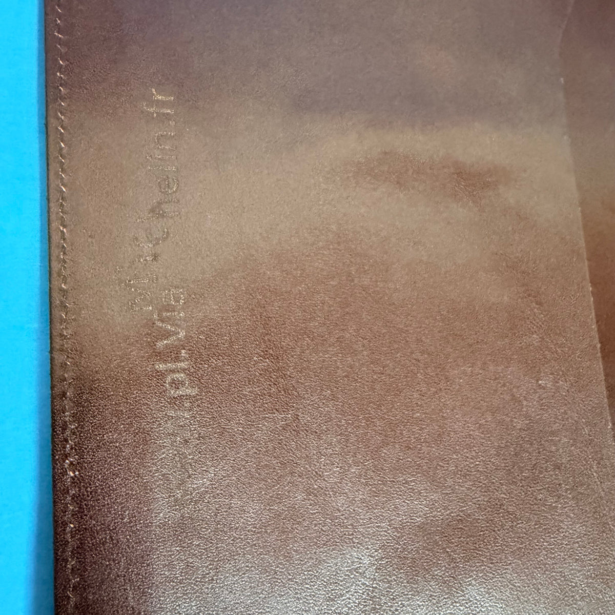 Détail compartiments intérieurs porte-documents Michelin ancien
