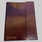 Porte-documents Michelin Bibendum vintage en cuir marron