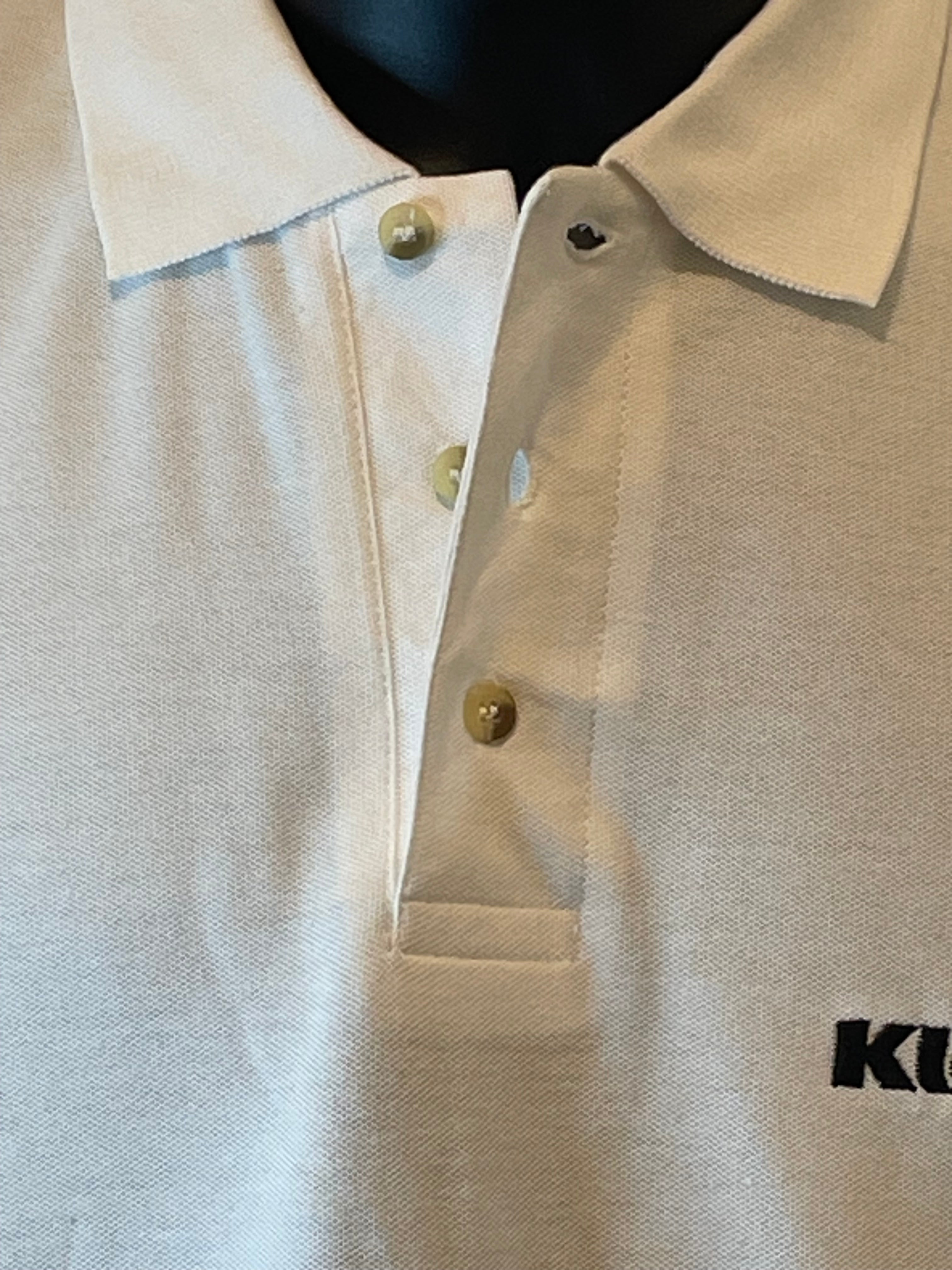 POLO KLEBER OFFICIEL BLANC BRODÉ NEUF