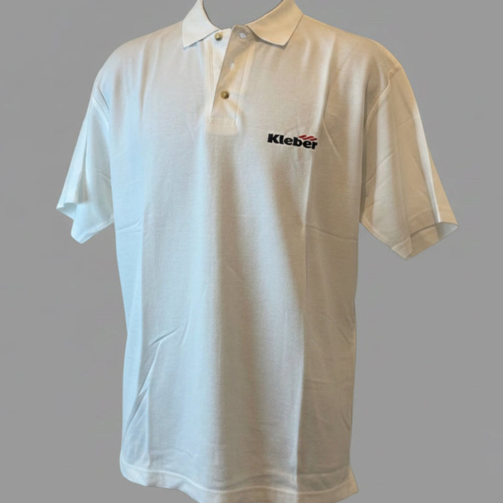 POLO KLEBER OFFICIEL BLANC BRODÉ NEUF