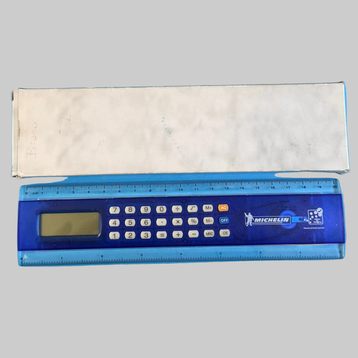Règle calculatrice Michelin Bibendum 20 cm avec boîte cartonnée d’origine