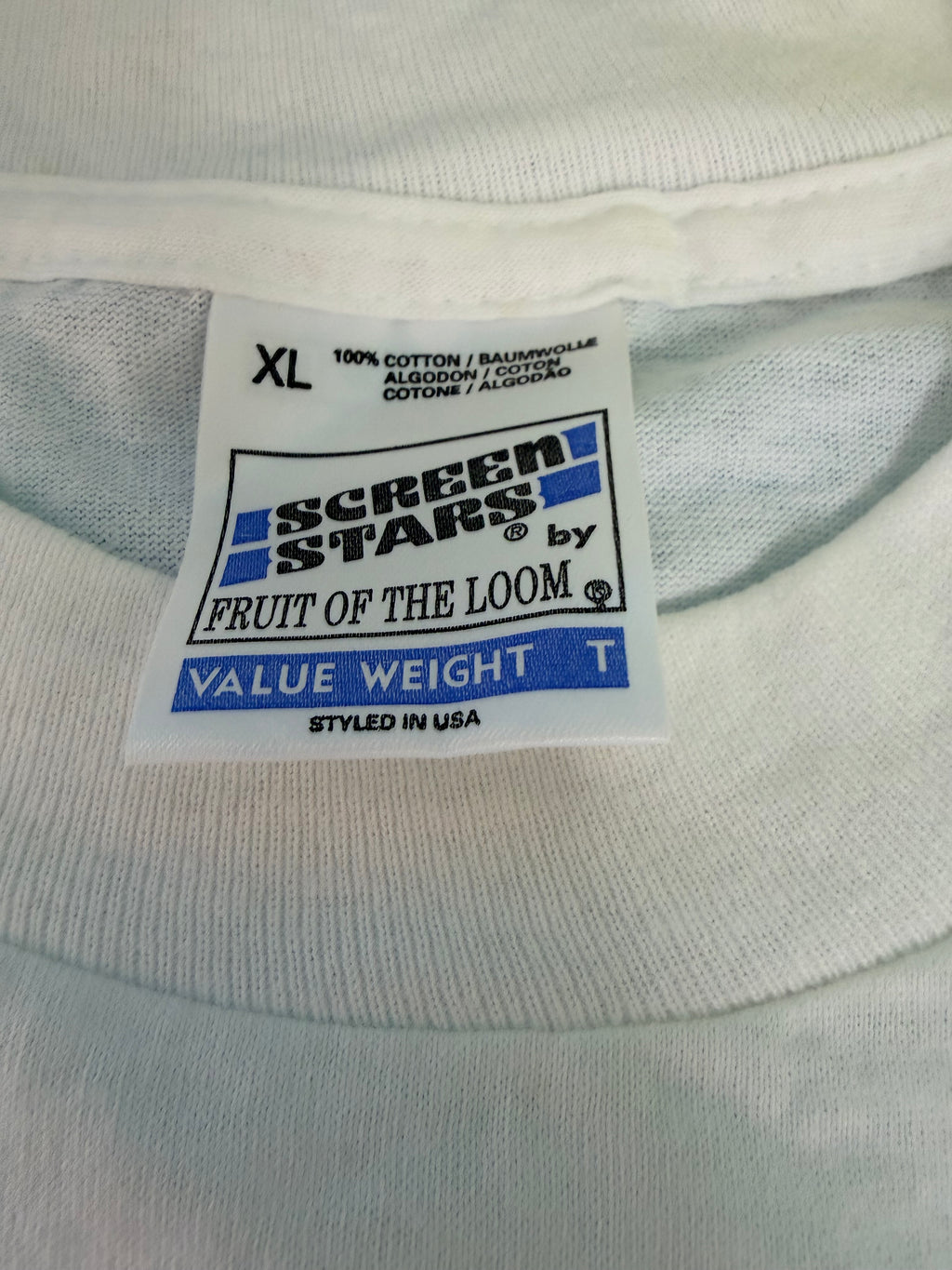 Étiquette Screen Stars Fruit of the Loom t-shirt MICHELIN vintage XL