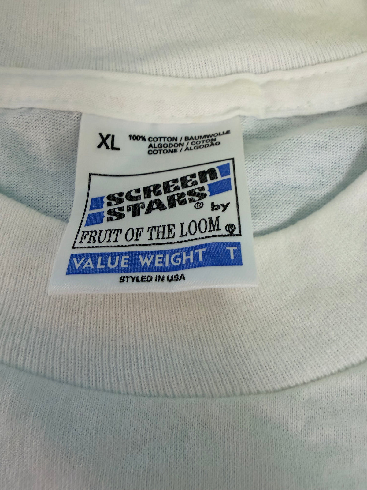 Étiquette Screen Stars Fruit of the Loom t-shirt MICHELIN vintage XL