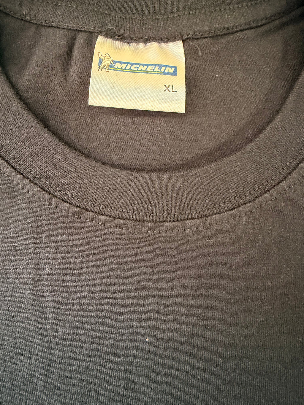 Détail t-shirt MICHELIN Bibendum Motard vintage neuf jamais porté taille XL