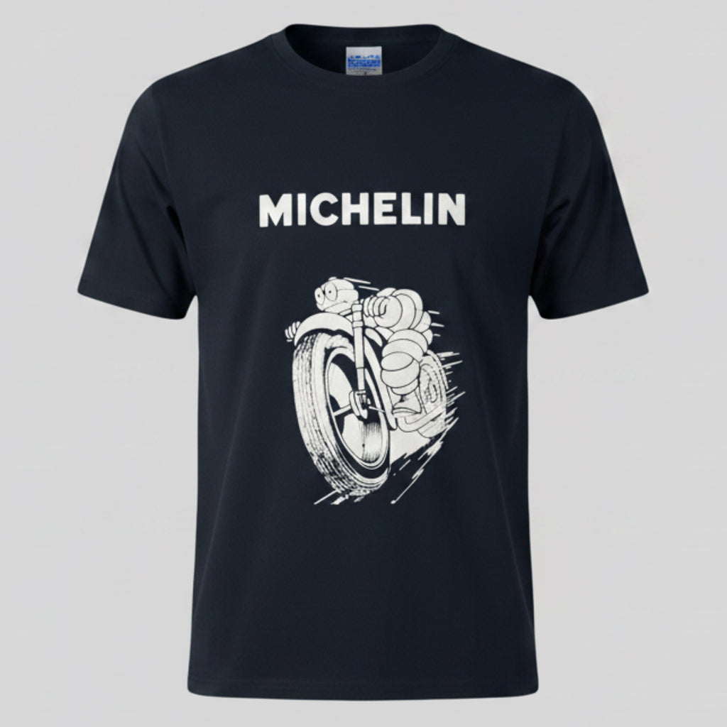 T-shirt MICHELIN Bibendum Motard vintage noir taille XL neuf sous blister