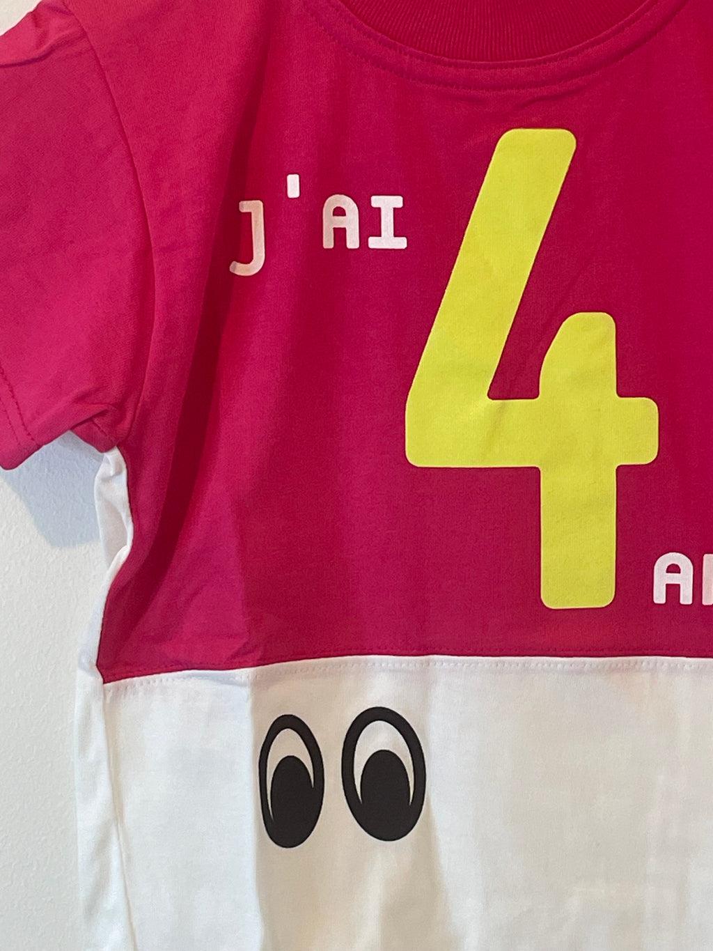 ANCIEN TEE SHIRT ENFANT MICHELIN BIBENDUM "J'AI 4 ANS" OFFICIEL NEUF