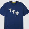 T-shirt officiel Michelin Formule 1 bleu marine avec trois Bibendum – vue de face