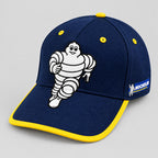 Casquette Michelin F1 Formula 1 neuve bleu marine et jaune avec grand Bibendum sur l’avant.