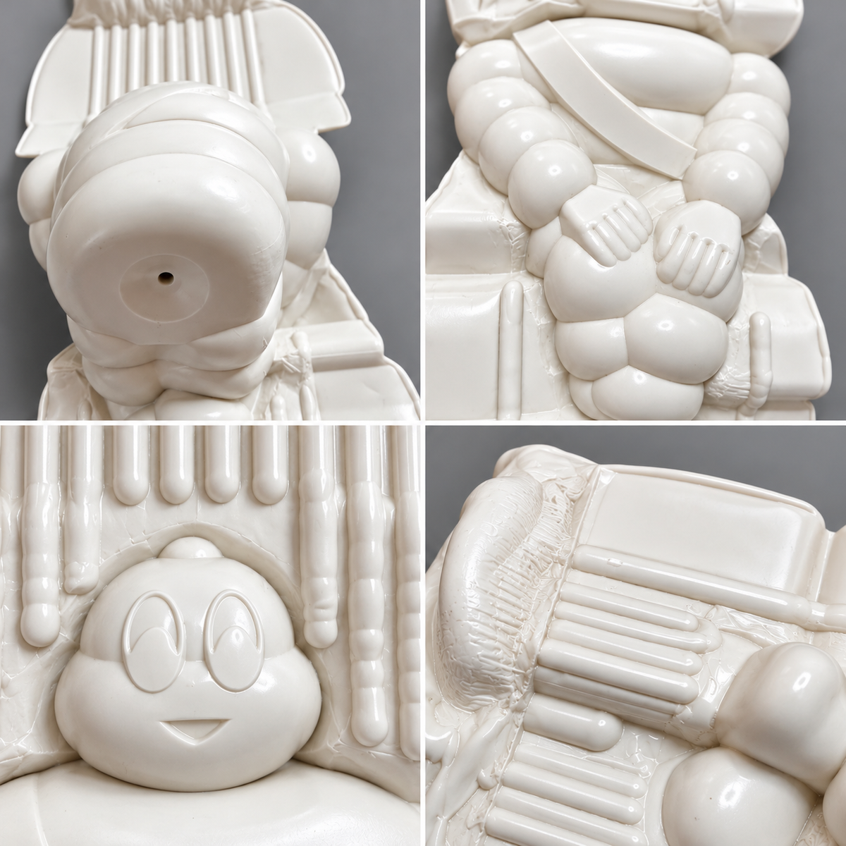 Collection exceptionnelle de 5 Bibendums Michelin – Pièces rares de fabrication industrielle – Modèles et essais – Patrimoine Michelin