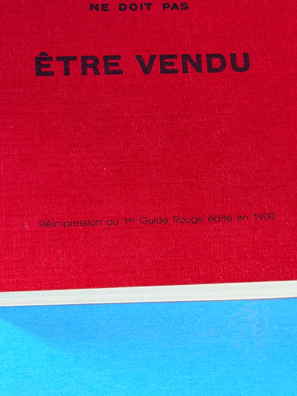 Dos de la reproduction du Guide Michelin 1900 édition fac-similé