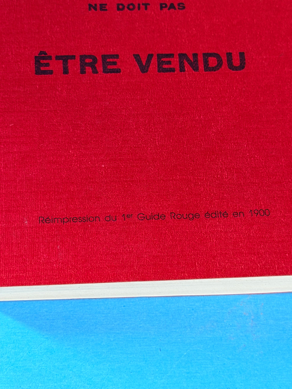 Dos de la reproduction du Guide Michelin 1900 édition fac-similé