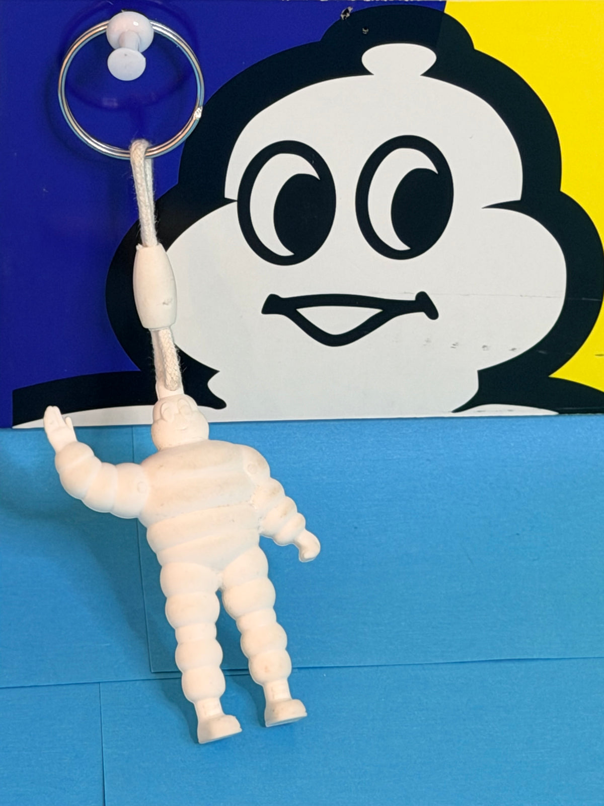 Porte-clés Michelin Bibendum 3D blanc – grand modèle de collection état neuf