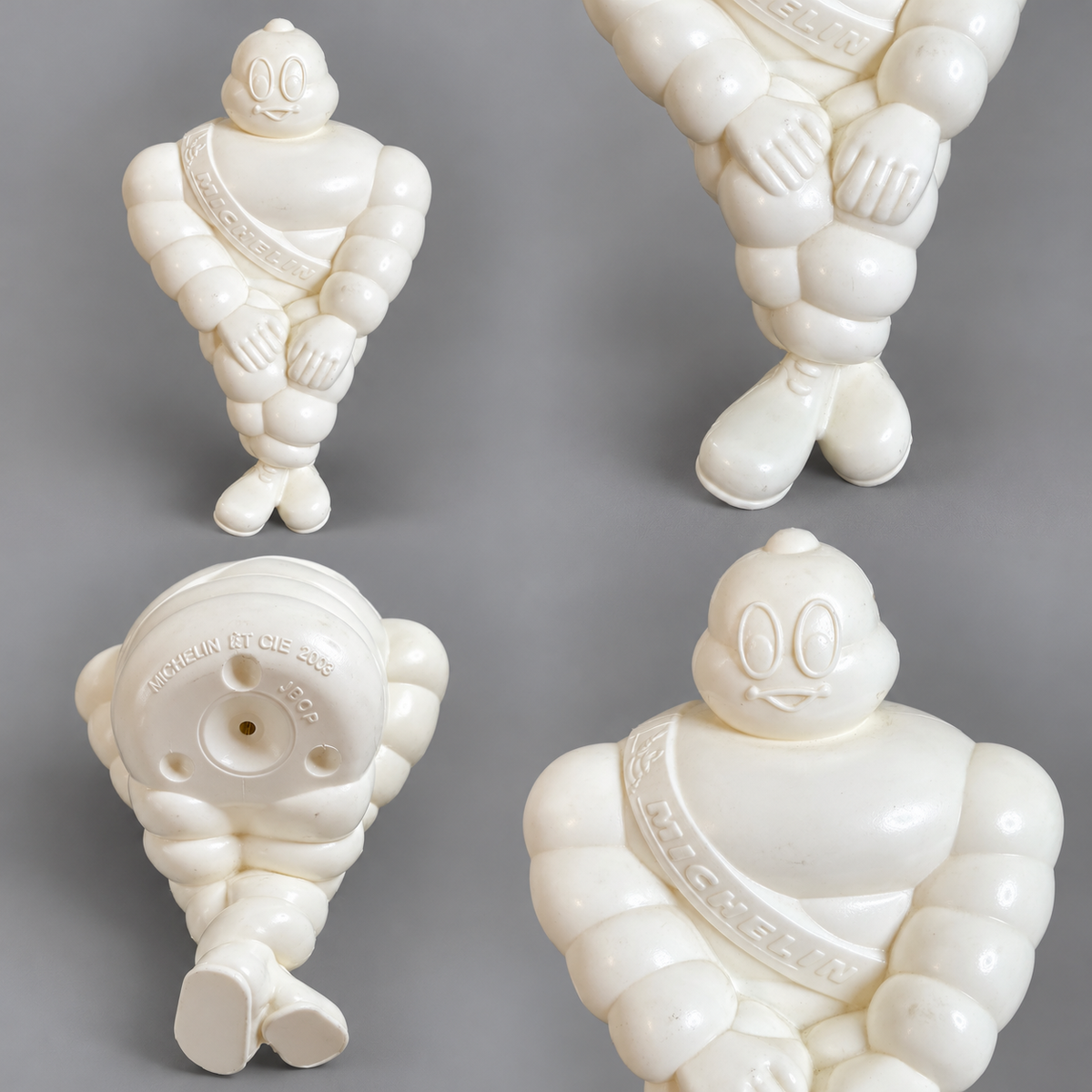 Détail de l’inscription moulée MICHELIN ET CIE 2003 sur la partie inférieure de la figurine. Un élément d’identification particulièrement intéressant pour les collectionneurs.