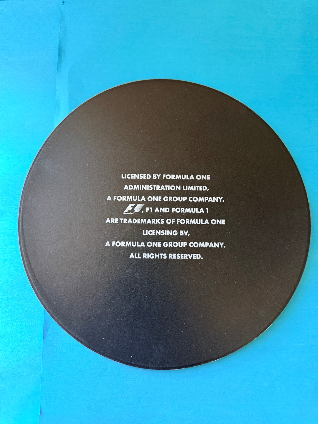 Verso tapis de souris Michelin F1 officiel avec mentions de licence Formula One