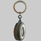 Porte-clés Michelin vintage Pichard SA en métal avec pendentif pneu – Made in France