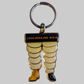 Porte-clés MICHELIN 4x4 Bibendum vintage en métal émaillé doré – face avant