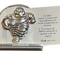 Bibendum MICHELIN presse-papier Curti Design Paris en métal argenté avec poinçon