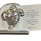 Bibendum MICHELIN presse-papier Curti Design Paris en métal argenté avec poinçon