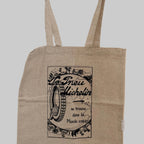 Sac cabas Michelin beige avec illustration publicitaire vintage Bibendum.