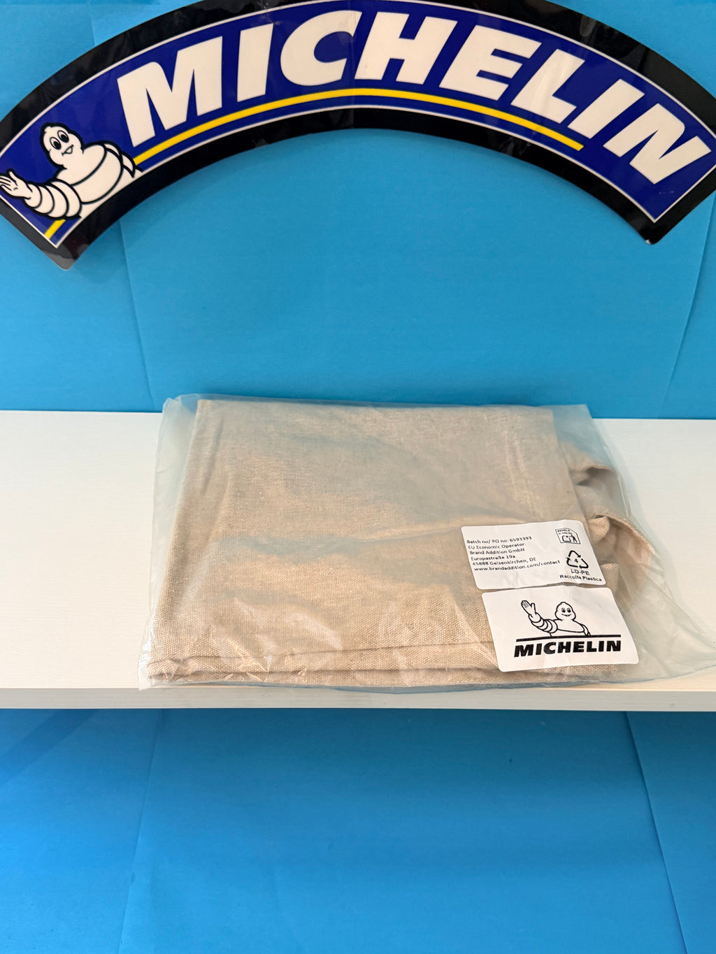 Sac cabas Michelin neuf sous emballage d'origine avec étiquette Bibendum.