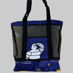 Sac de sport Michelin bleu et noir neuf avec Bibendum et compartiment chaussures.
