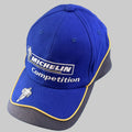 Casquette Michelin Competition neuve bleu et gris avec logo Michelin et Bibendum brodés sur la visière.