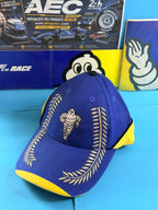 Casquette collector Michelin Podium neuve avec Bibendum central et grands lauriers brodés