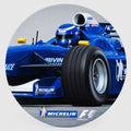 Tapis de souris rond Michelin F1 20 cm avec monoplace de Formule 1