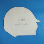 Verso de l’autocollant Michelin XAS ancien, référence 2899, avec inscription Printed in France.