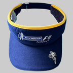 Photo 1 : Visière Michelin Formula 1 Spirit of the Race bleu marine et jaune avec logos F1 et Bibendum brodés.