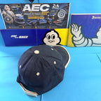 Vue arrière de la casquette Michelin bleu marine avec œillets brodés et fermeture réglable.