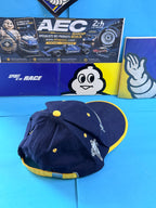 Vue arrière casquette Michelin F1 neuve avec Bibendum brodé et sangle jaune réglable