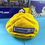 Arrière de la casquette Michelin France 98 avec écusson brodé Michelin Pneumatique officiel et logo Coupe du monde 1998, fermeture réglable.